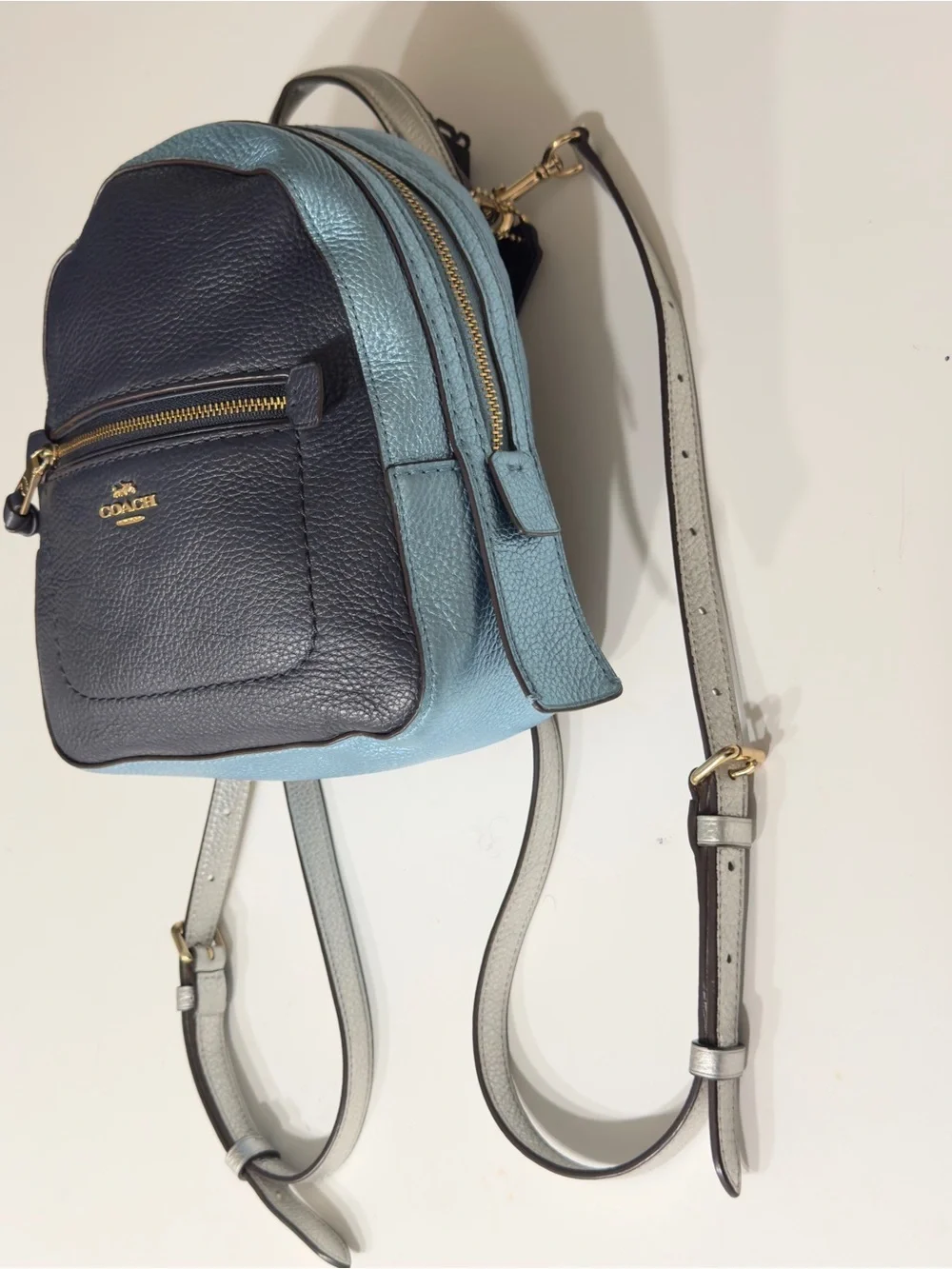 Coach Andi Colorblock Metallic Multicolor Leather Convertible Backpack F49122